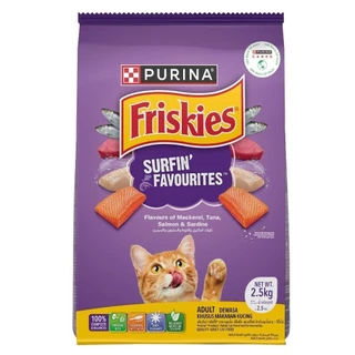 Purina Friskies อาหารเม็ดแมว เพียวริน่า ฟริสกี้ส์ โฉมใหม่ เม็ดแมว ขนาด 2.5 kg แมวเด็ก แมวโต