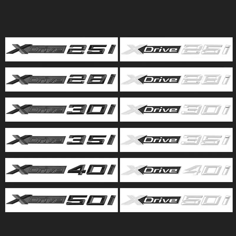 ตราสัญลักษณ์รถสําหรับ BMW X1 X3 X5 X6 XDrive 18i 20i 25i 28i 30i 35i 40i 50i E70 F15 F16 F25 F30 โลโ