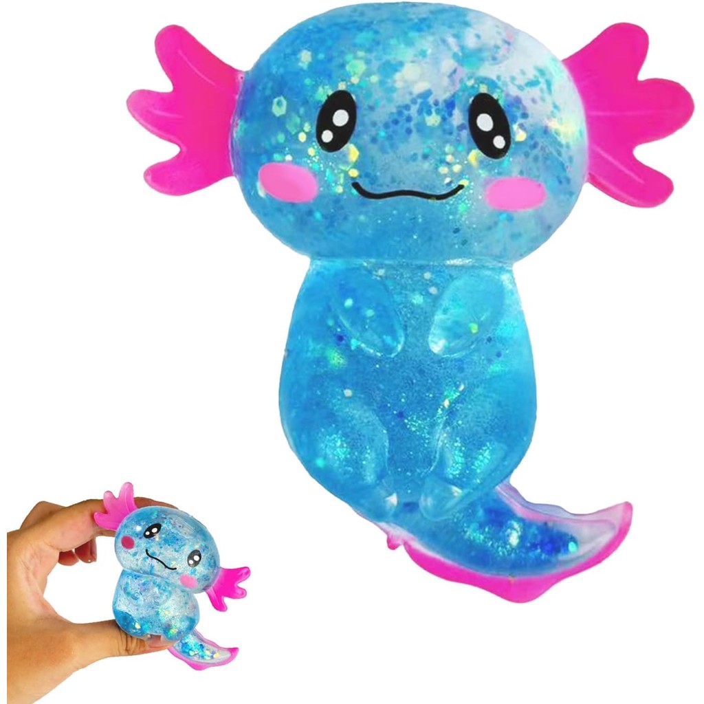 1 Sensory Fidget Stress Axolotl ของเล่น, น่ารัก Maltose Filled Axolotl Fidgets, Party Gift Axolotl Taba Squeeze