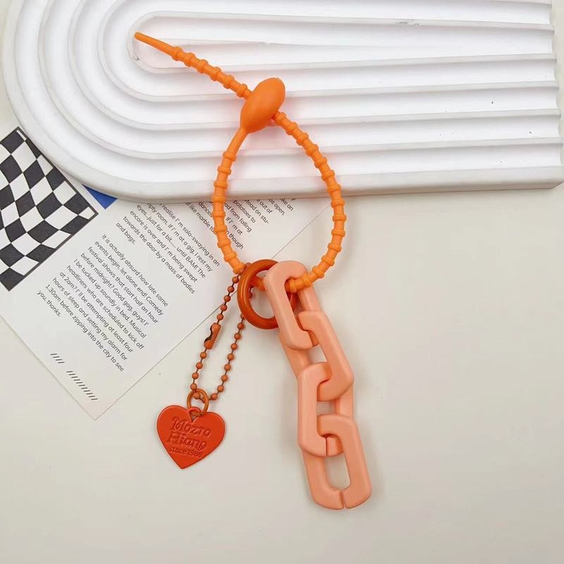 จี้พวงกุญแจจี้เชือกนุ่มรูปหัวใจสีสันสดใสสําหรับพวงกุญแจกระเป๋าเป้สะพายหลังอุปกรณ์เสริมเพื่อนของขวัญ - รูปที่ 6