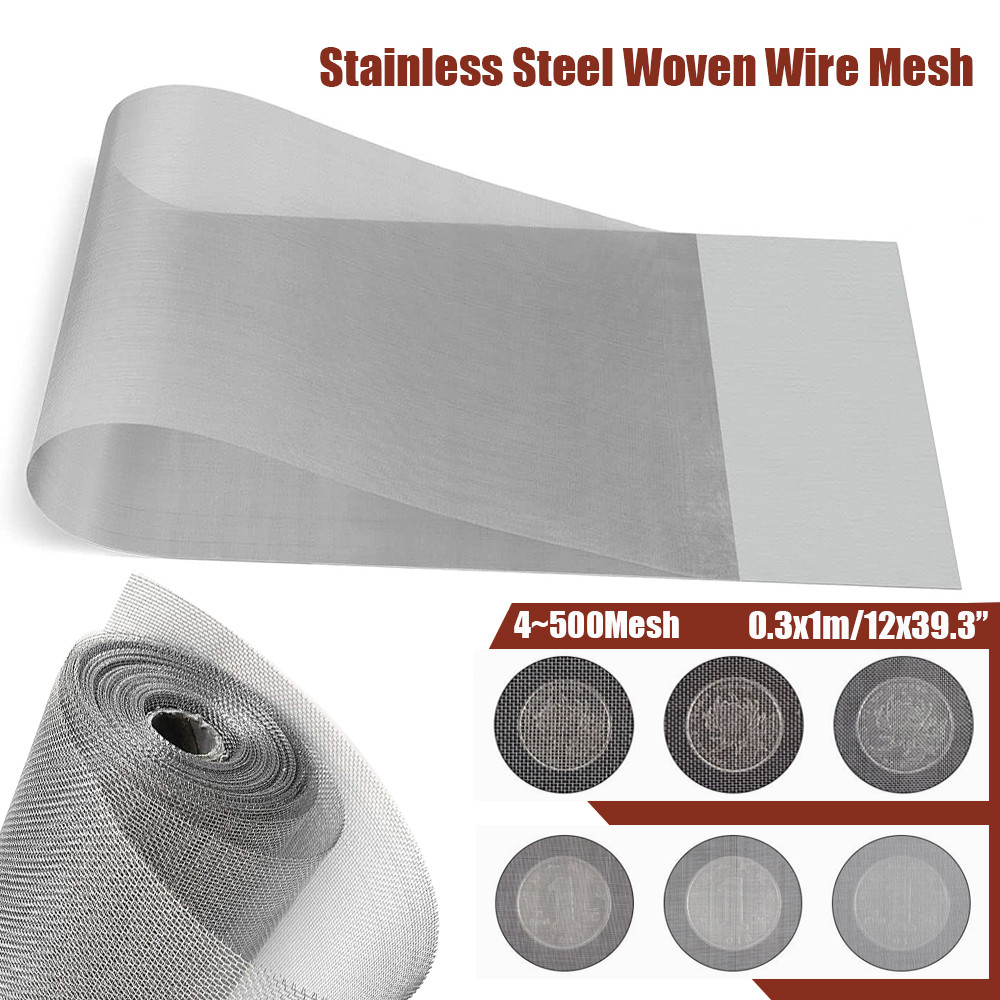 5-500Mesh 30x100cm Stainless Steel Mesh Filter Mesh Metal Front Repair Fixed Mesh Filter Woven Wire 