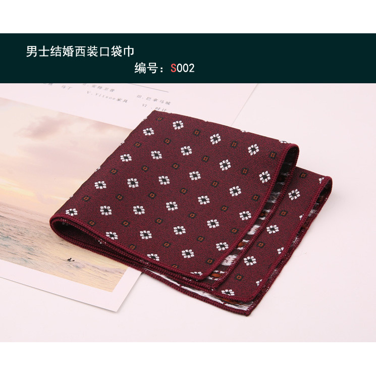 ผ้าเช็ดหน้าผู้ชาย ออกแบบสวยงามลายดอกไม้และเพชร เหมาะสำหรับสวมใส่ในงานพิเศษอย่างงานแต่งงาน - รูปที่ 6