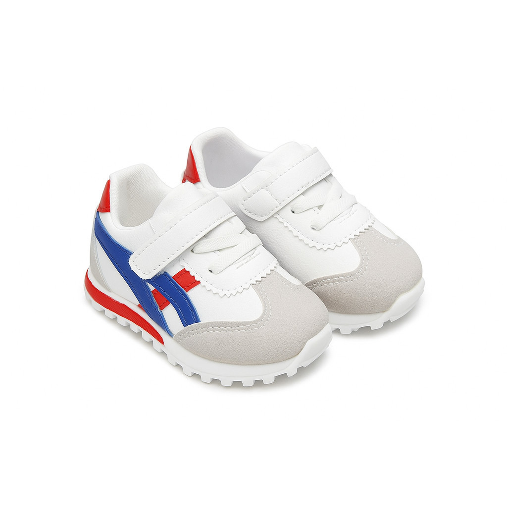 รองเท้าผ้าใบเด็กเล็ก หนัง PU นิ่ม ใส่สบาย พื้นกันลื่น 1-5ปี เด็กหญิง เด็กชาย Toddler Shoes