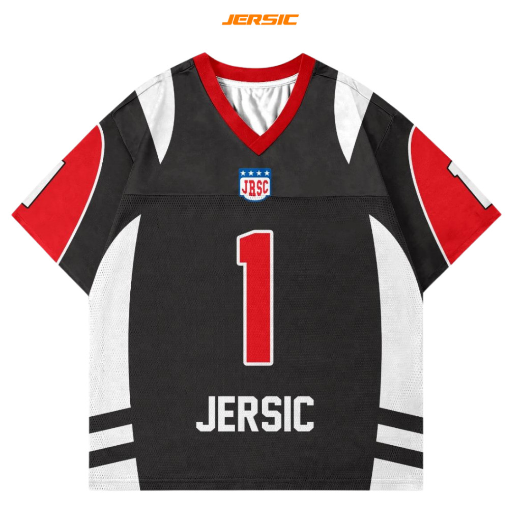 JERSEY 1 เสื้อยืดหมายเลข Series Oversize ผู้ชายผู้หญิง Jersey Series Retro Vintage Y2k สไตล์เกาหลี K
