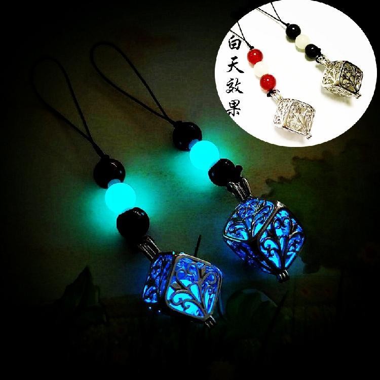 Love Cube Glowing Phone Chain Student Luminous Stone Phone Pendant Couple Gift USB Flash Drive Penda