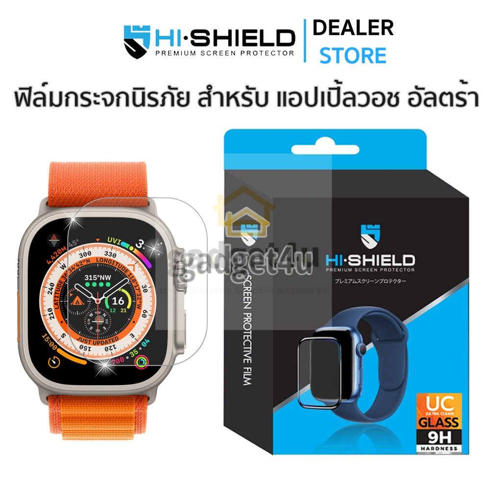 Hishield ฟิล์มกระจกนิรภัย ใช้สำหรับ Apple Watch Ultra 2 / Apple Watch Ultra 1