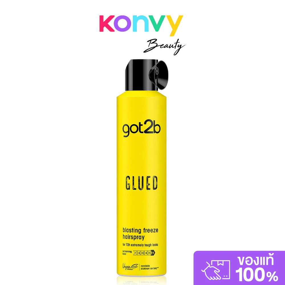 Schwarzkopf Got2B Glued Blasting Freeze Hairspray 300ml แว็กซ์จัดแต่งทรงผมรูปแบบสเปรย์.