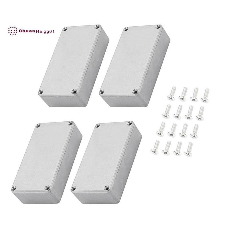 4PCS 1590B กีตาร์เหยียบ Enclosure อลูมิเนียม Diecast Stomp กล่องสลับกล่อง 112x61x32 มม.