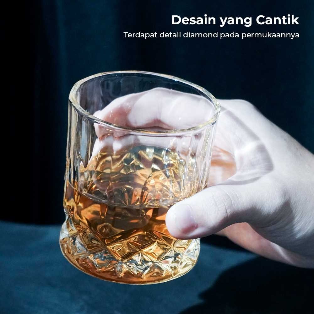 JKMLLCM Old Fashion Rock Glass Whisky Cocktail Glass 300ml - YJ104