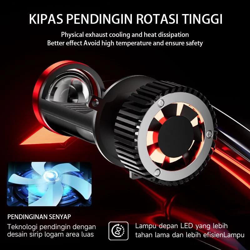 LUNDONGSHOP 2PCS Y7D Y8D รถยนต์และรถจักรยานยนต์ไฟ Led H4 /Biled/ Mini Y7D Super Bright 120 วัตต์เดิม