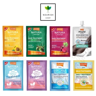Lolane (1ซอง) ทรีทเม้นท์ บำรุงผม เนทูร่า/ Goat Milk 25-45 กรัม