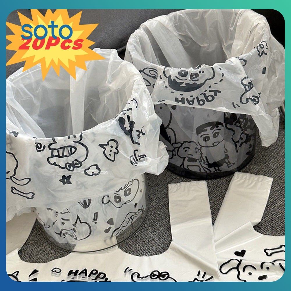 ♫ ถุงขยะลายเครยอนชินจัง Sanrio 20 ชิ้น ถุงขยะลายชินจัง ถุงขยะจุของได้เยอะ