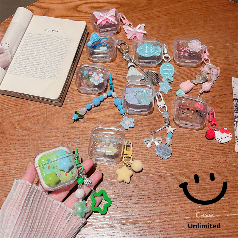 สําหรับ GOOJODOQ J227 เคส Case เคสหูฟังบุคลิกภาพน่ารักใหม่ KT Cat Shell Star ดอกไม้รูปแบบ