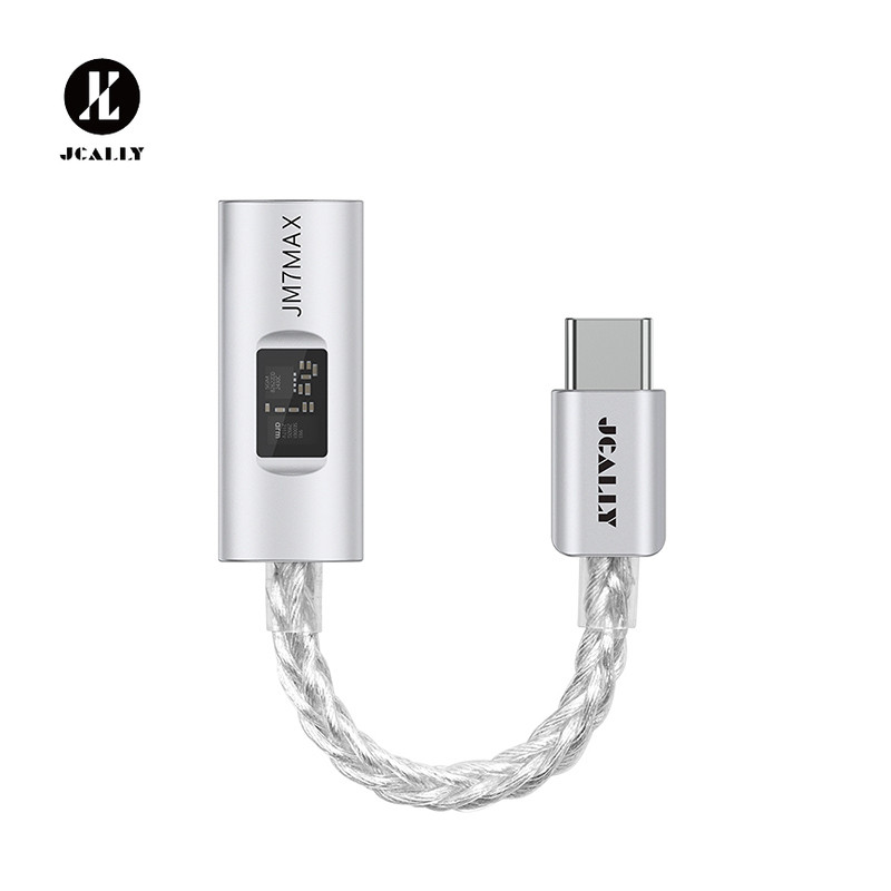 JCALLY JM7MAX Type-C แบบพกพา DAC และ AMP Visual HiFi USB ถึง 3.5 มม.ดิจิตอลหูฟังอะแดปเตอร์สําหรับ An