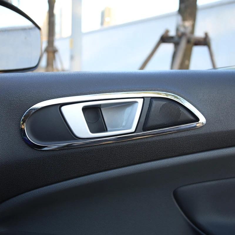 My Good Car Abs Chrome ภายใน Trim ประตู Hand Clasping ตกแต่งแหวนสติกเกอร์สําหรับ Ford Ecosport Fiest