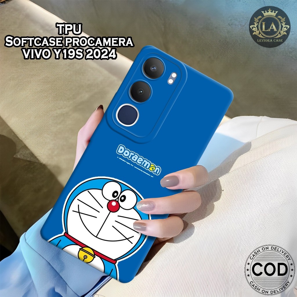 HP เคส VIVO Y19s ใหม่ล่าสุด 2024 - เคส Leviora - เคสแฟชั่น Doraemon - VIVO Y19s 2024 Softcase - เคส 