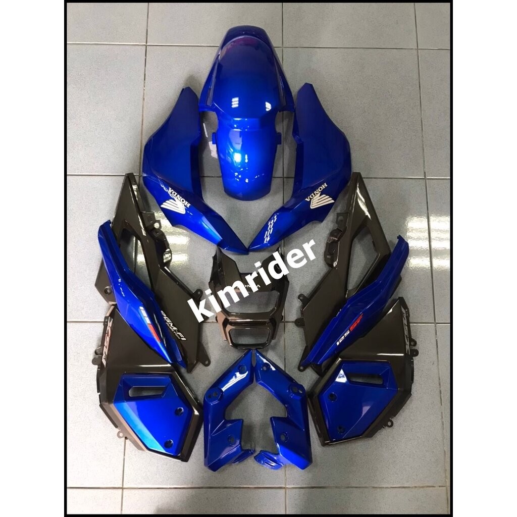 ชุดสี เฟรม Honda MSX125 SF เอ็มเอสเอ็กซ์ สีน้ำเงินดำ ครบชุด 14 ชิ้น รถปี 2016-2019