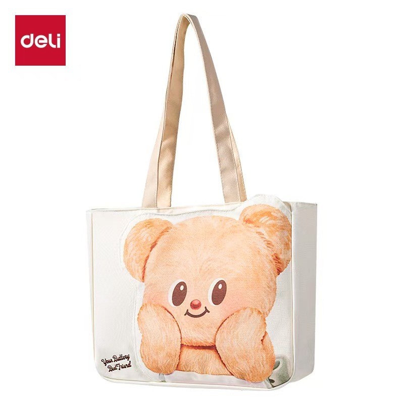 บริการจัดส่งในพื้นที่)X.stock กระเป๋าผ้าหมีเนย Butterbear x deli ลิขสิทธิ์แท้ - รูปที่ 3