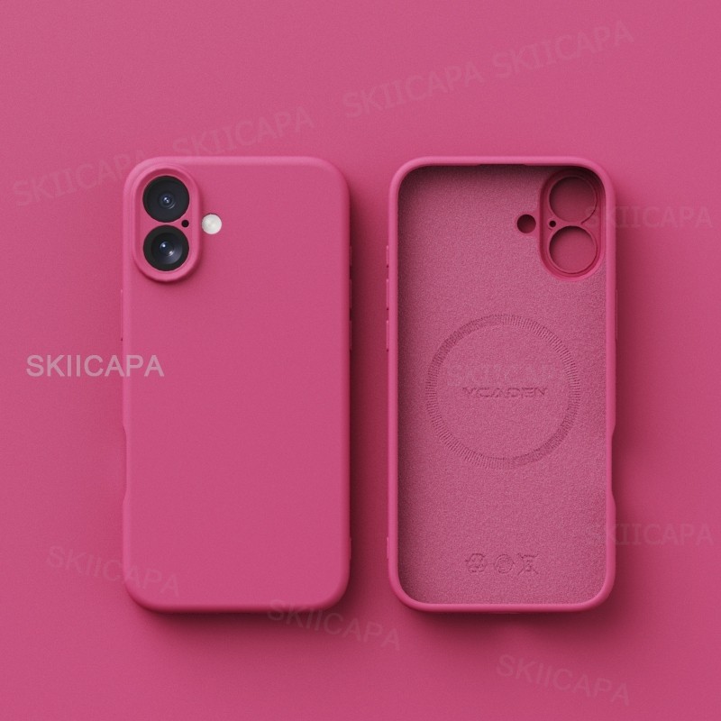 สําหรับiPhone 17 Pro Maxซิลิโคนเหลวไร้สายชาร์จSolidสีMatte Softกันชนป้องกันกล้องสําหรับiPhone 17 Air 17Pro Max