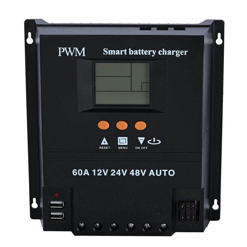 太阳能充电智能控制器12V 24V 36V 48V 60A 80A PWM MPPT铅酸电池