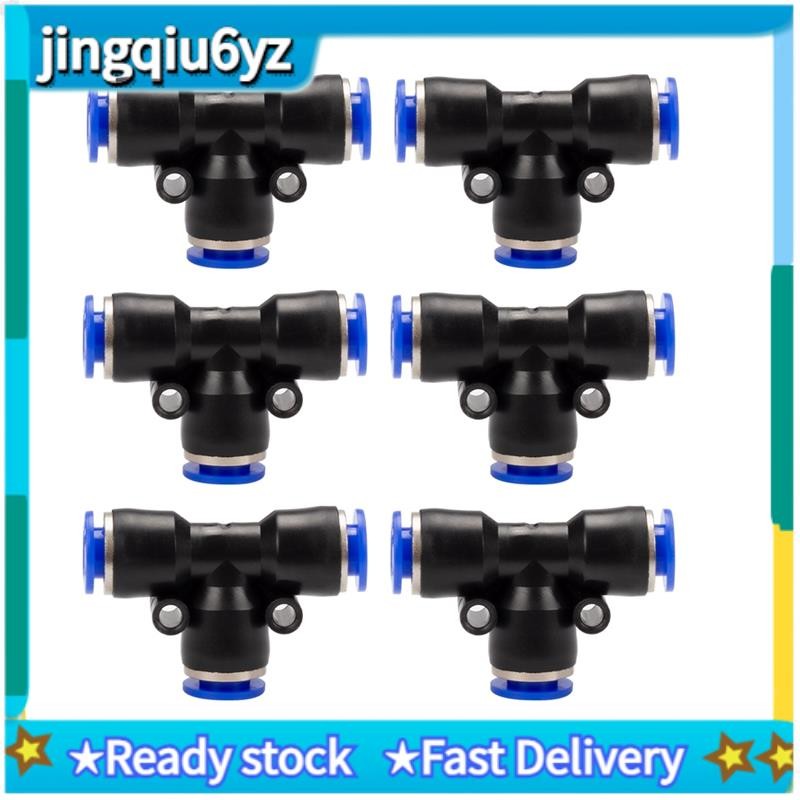 J & U100 ชิ้น PE นิวเมติกฟิตติ้งพลาสติก T ประเภท 3-Way สําหรับ 4 มิลลิเมตร 6 มิลลิเมตร 8 มิลลิเมตร 1