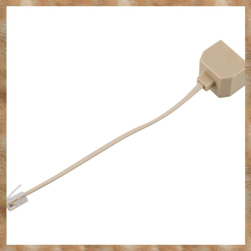 [KYG] โทรศัพท์ RJ11 Male Line to Double RJ11 Female Jack Filter Splitter Adapter