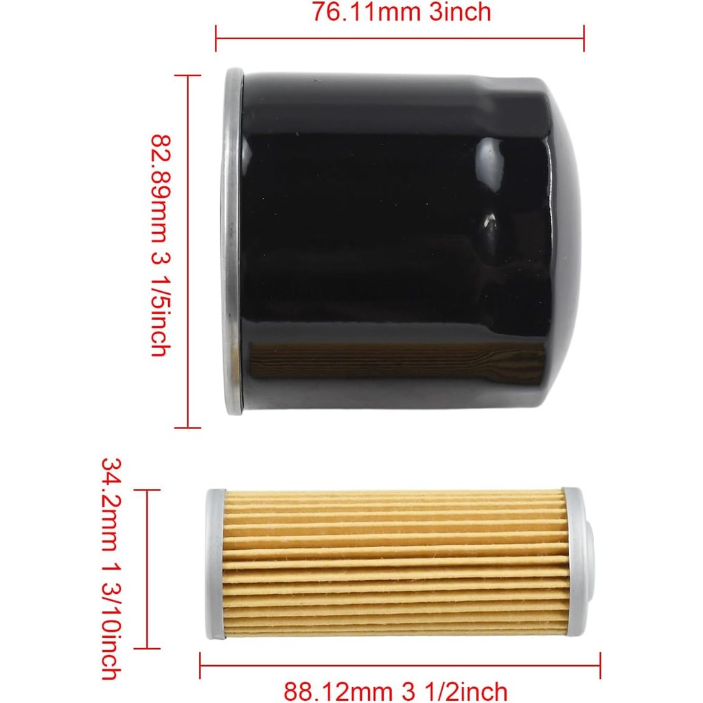 กรองน้ํามันเครื่อง M806418 & กรองน้ํามันเชื้อเพลิง MIU804763 ม801101 ชุดใช้งานร่วมกับ John Deere 102