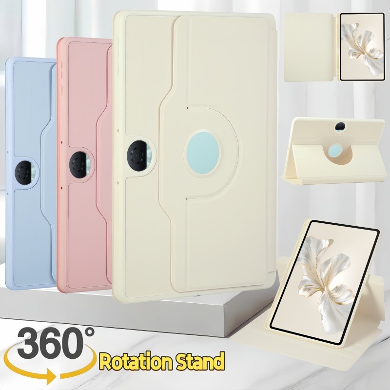 กรณีวงเล็บ 360 หมุน สําหรับ Honor Pad 9 12.1นิ้ว HEY2-W09 HEY2-W19 เคสแท็บเล็ตปลอก พลิกหนังสมาร์ทฝาครอบกันกระแทกพร้อมช่องเสียบปากกาผู้ถือ