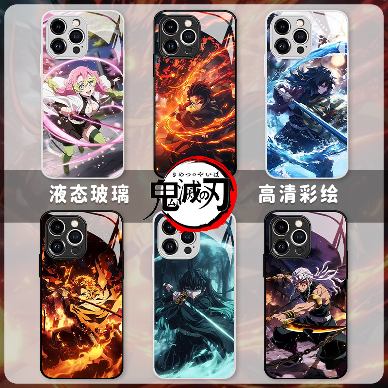 Demon Slayer เคสโทรศัพท์ Apple 16 อะนิเมะ iphone15promax สินค้า 14pro Tanjiro 13mini Ganlu วัด Mili 