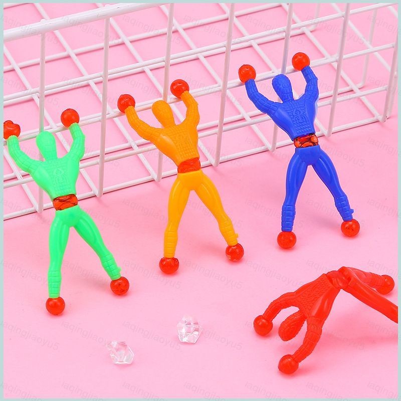 HU3 ของเล่นเด็ก Sticky Wall Climbing Flip Rolling Spider Man Climber Spiderman ของเล่นโปรดปรานเด็กของขวัญ