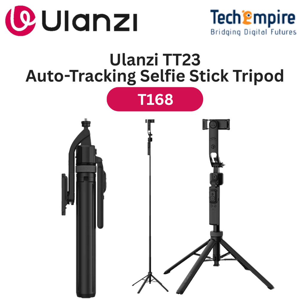 ULANZI TT23 Auto-Tracking Selfie Stick ขาตั้งกล้อง 360 หมุนสําหรับสมาร์ทโฟนกล้อง Action กล้อง T168