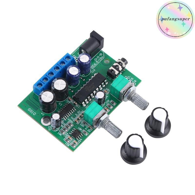 Pufangsuper 6W + 6W + 25W HIFI Class D ดิจิตอลเครื่องขยายเสียงโมดูล TDA1517P 2.1 Super Bass Mini Mic