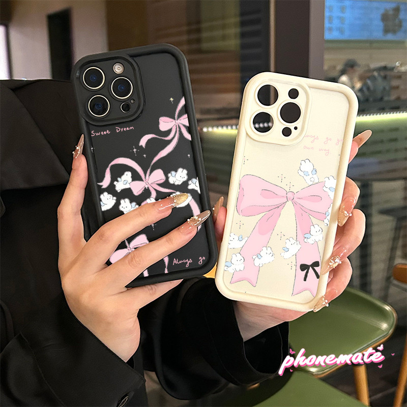 จัดส่งจากประเทศไทย ริบบิ้นสีชมพูกระต่ายสีขาวเต็มจอ for OPPO A7 A5s A12 A11K  F11 Pro A3s A12E