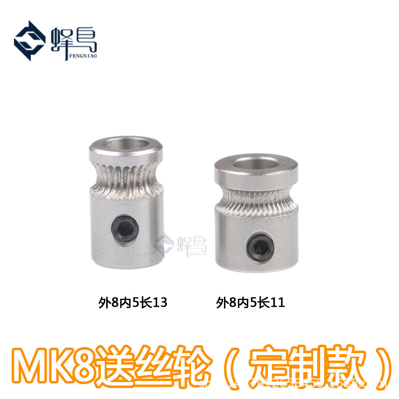 เครื่องพิมพ์ 3D พร้อม ReprapMakerbot MK8 เว้า Extrusion ล้อวัสดุการจัดส่งล้อกดล้อผ้าไหมการจัดส่งล้อ