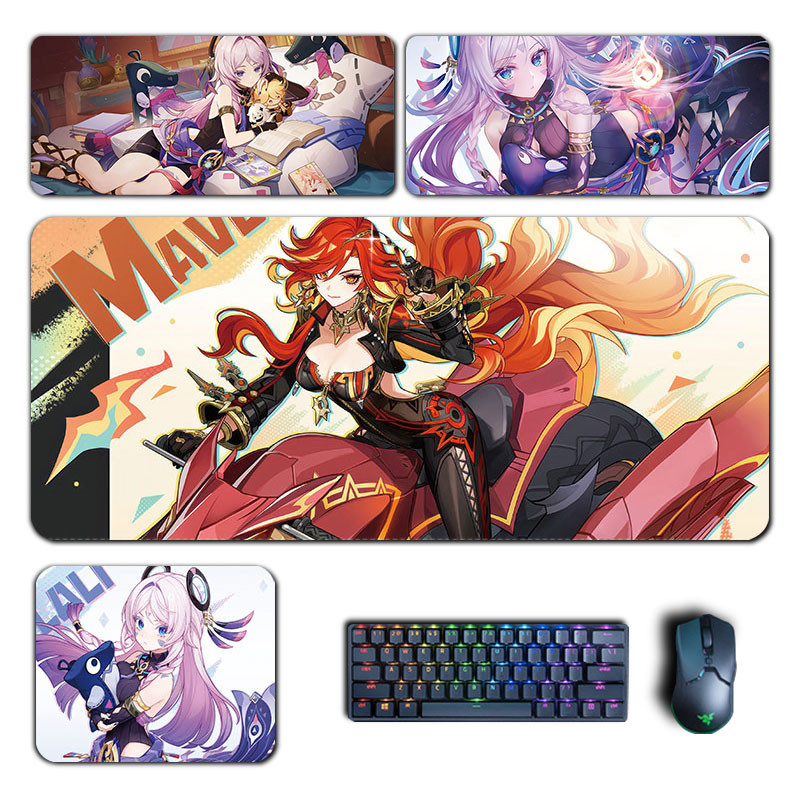 Citlali Mavuika แผ่นรองเมาส์ Genshin Impact Pyro Archon Mousepad Genshin คอมพิวเตอร์ Pad อะนิเมะ PC 