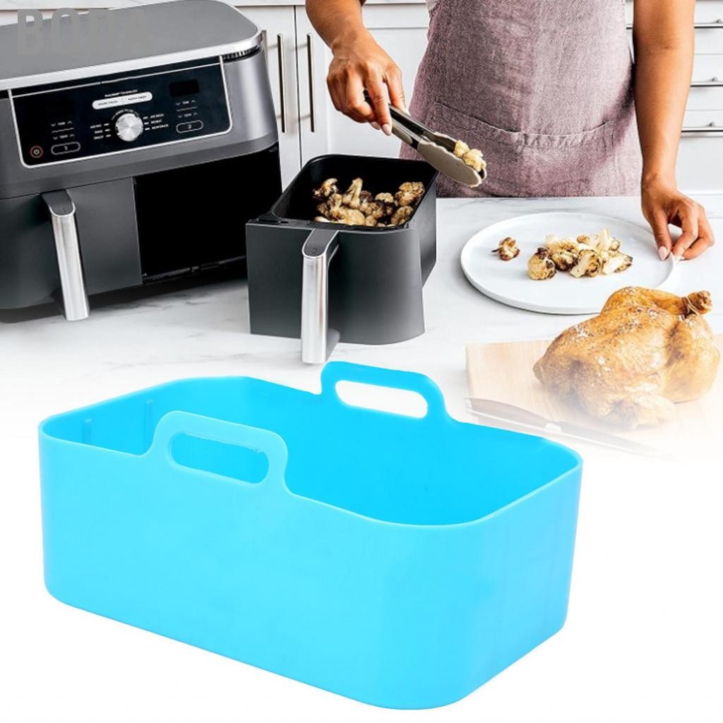 Boda Air Fryer Silicone Pot Non Stick Reus สามารถนำมาใช้ใหม่ได้สำหรับ DZ201 8QT (สีเทา)