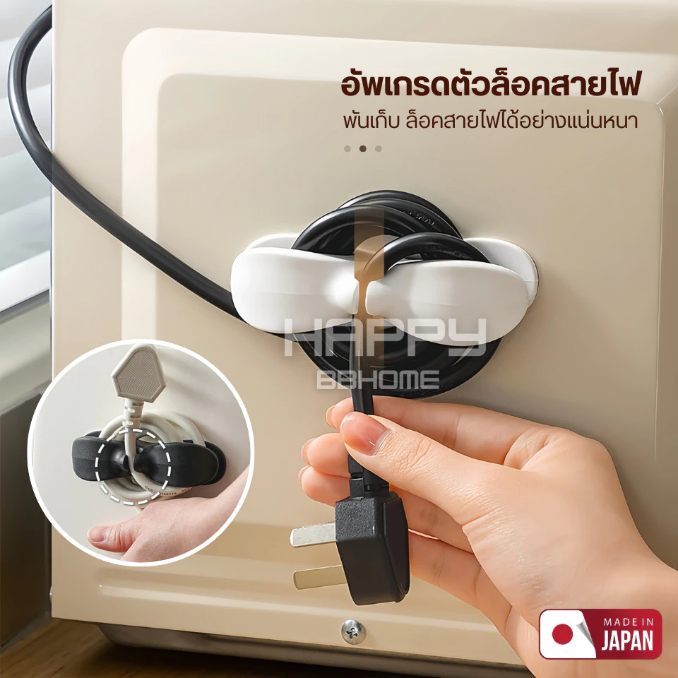 คลิปซิลิโคนติดผนัง จัดเก็บสายไฟ/ชาร์จ มีกาวในตัว thumbnail 6