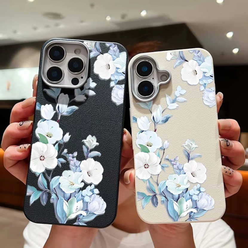ดอกไม้สีขาวรูปแบบเคสโทรศัพท์สําหรับVivo X200 Pro Mini X100 X100S X90 S1 Pro Y9S IQOO Z9 Z9X Z9S Z7 P