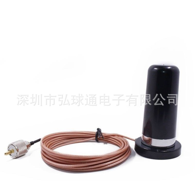 รถ Walkie-Talkie Talkie เสาอากาศ UV Dual-Segment สั้นเหล็กขนาดเล็ก Cannon MNO ฐานถ้วยดูด 50-1.5 Feed