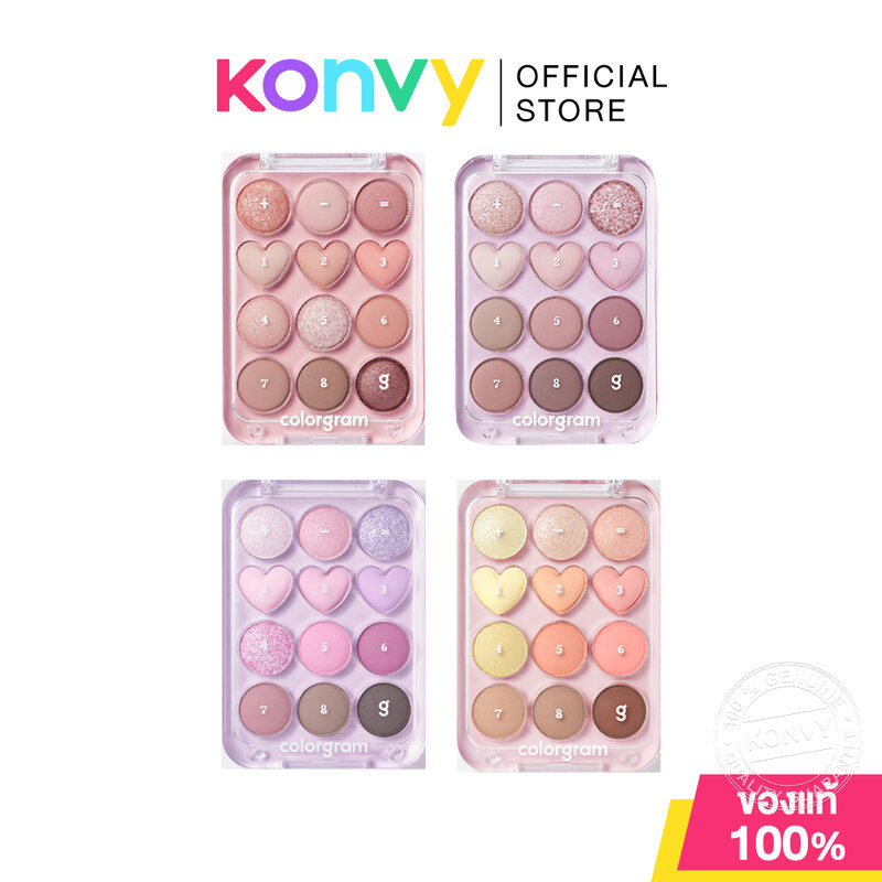 Colorgram Pin Point Eyeshadow Palette 9.9g คัลเลอร์แกรม อายแชโดว์พาเลท 12 เฉดสี.