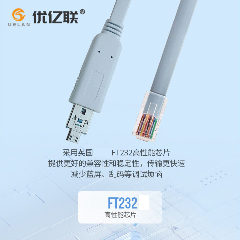 สายเคเบิลการกําหนดค่าคอนโซล FT232R 2 in 1MICRO USB to RJ45 Serial Port Cable RS232 สายทดสอบ
