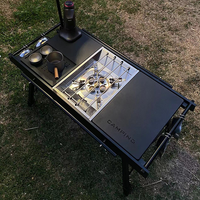 โต๊ะพับมัลติฟังก์ชั่น Luyang สำหรับแคมปิ้งและปิกนิก พกพาสะดวก