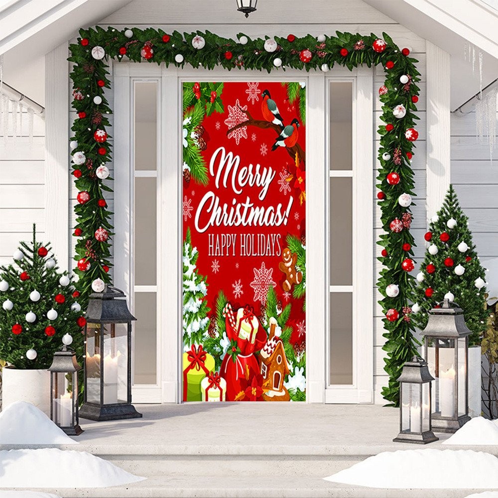 คอนซีลเลอร์ Cross-Border Christmas สไตล์ใหม่ SP-F846 สติ๊กเกอร์ติดผนังห้องนอนประตูห้องน้ํา Refurbish