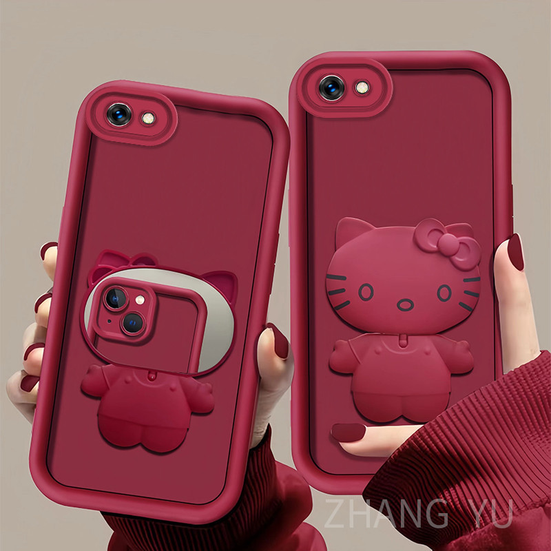 ปลอก Vivo y81 y81i y83 v5 V5S Y67 y66 เคสโทรศัพท์ TPU ใหม่เหมาะสําหรับแมวน่ารักขาตั้งโทรศัพท์พร้อมคล
