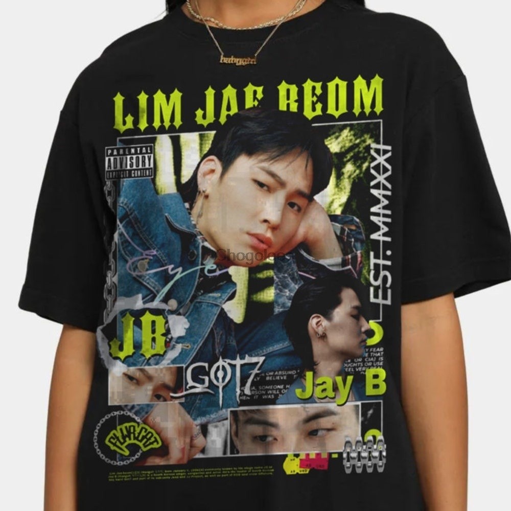 Jay B Got7 Lim Jae-beom Korean Pop JB K-Pop Tshirt หลวม เสื้อกีฬา หนาๆ ใส่สบายๆ ชุดปกติ วินเทจ สวยๆ