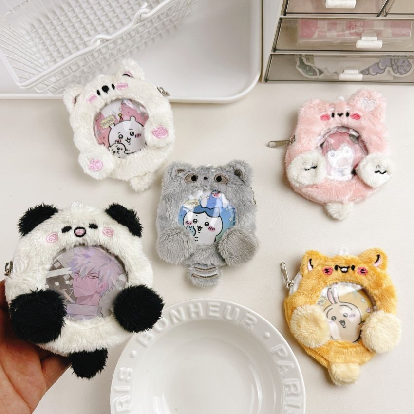 ตุ๊กตาป้องกันปกกระเป๋าจี้ตราการจัดเก็บแสดงออกกรณี ปู่ วงกลมอะนิเมะแสดงขาออกสีขาวแขวน