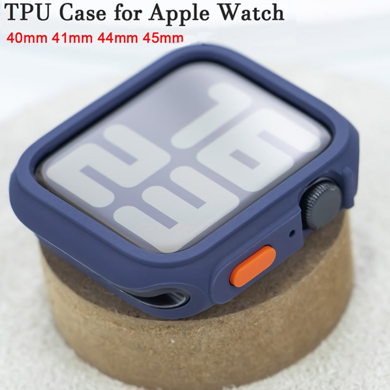 Tpu Case Protector Soft Cover เข้ากันได้กับ Apple Watch 44 มม.40 มม.45 มม.41 มม.IWatch Series 9 8 7 5 6 Se
