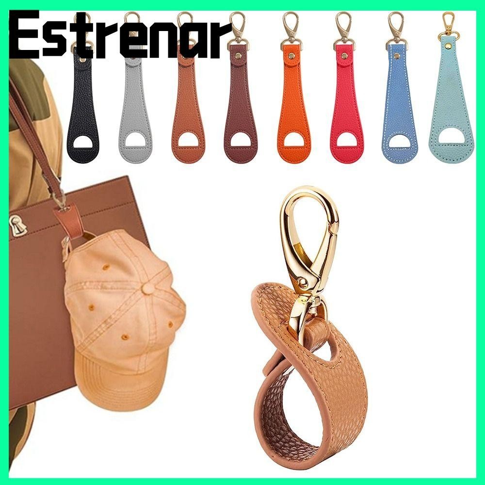 Estrenar ที่ใส่หมวก, กระเป๋าถืออุปกรณ์เสริมแฮนด์ฟรีคลิปหมวก, มัลติฟังก์ชั่หนัง PU คลิปเก็บหัวเข็มขัดเดินทางกลางแจ้ง