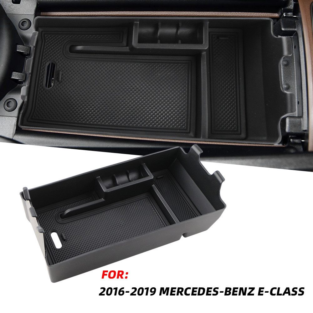 ที่เท้าแขนกล่องเก็บสําหรับ Mercedes Benz E Class W213 2016 2017 2018 2019 ถาด Organizer Stowing กรณีผู้ถือรถอุปกรณ์เสริม