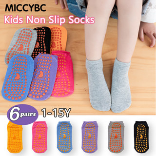 【Bangkok Delivery】6 คู่ 1-15Y เด็กผู้หญิงถุงเท้ากันลื่นยางซิ…